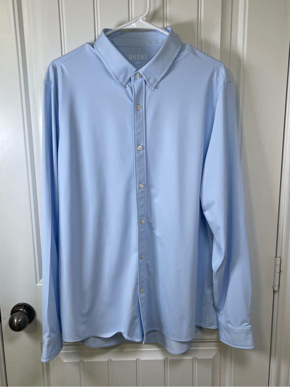 Rhone Commuter Shirt XL Slim Fit Light Blue Fine Italian Fabric Button Up - Picture 2 of 10